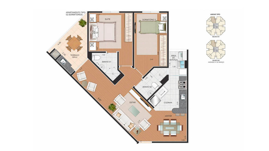 Planta 1 do empreendimento