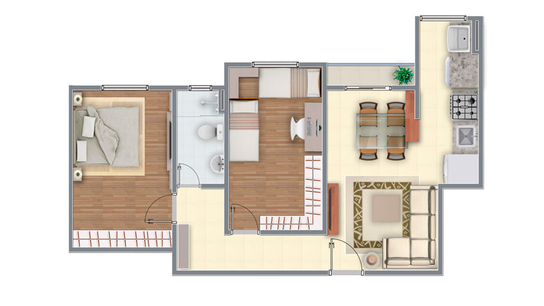 Planta 1 do empreendimento