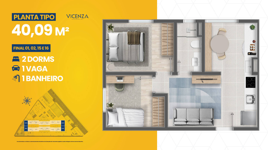 Planta 1 do empreendimento